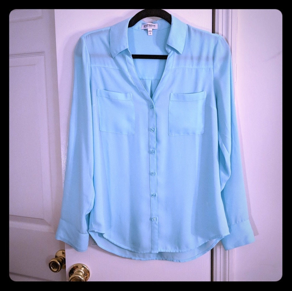 Express Portofino Shirt -- Baby Blue -- SMALL